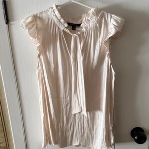 Banana Republic Cream Ruffle Sleeve Blouse